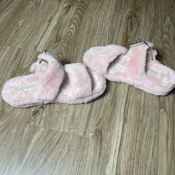 UGG Double Strap Platform Pink Slides Size 6 - Picture 6 of 10